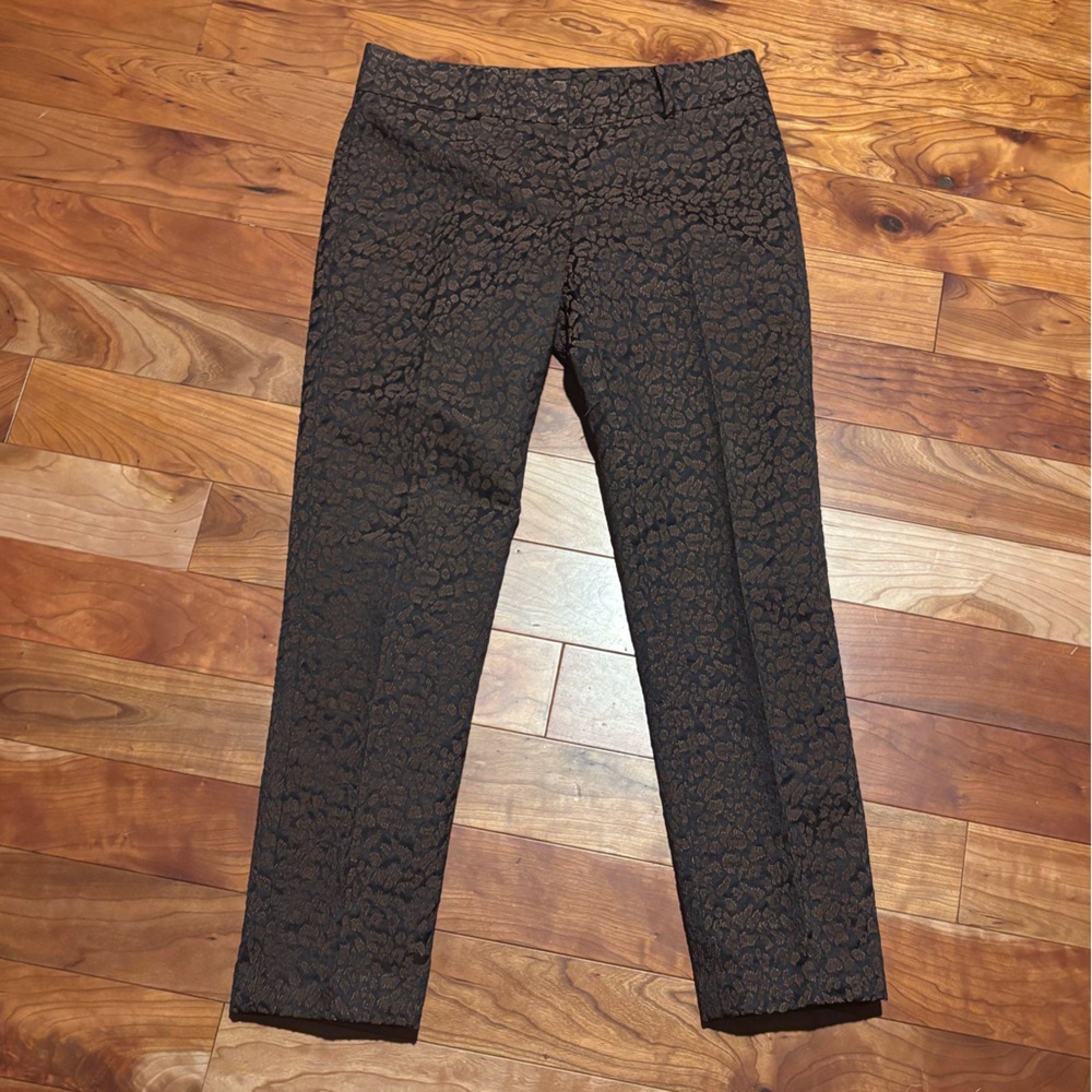 Ann Taylor Black and Brown Patterned Pants